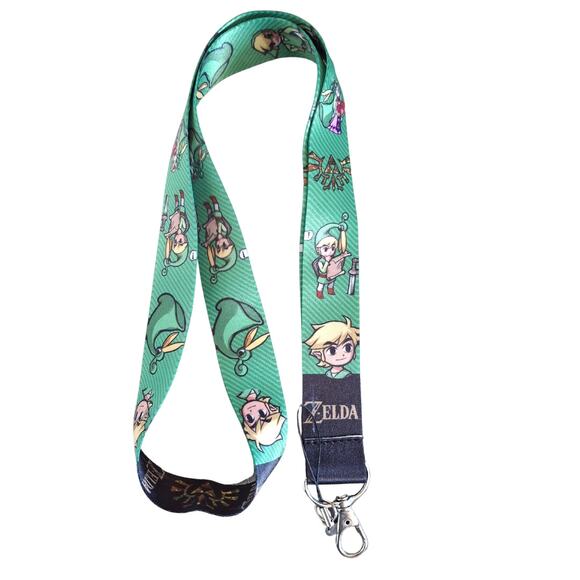 Nintendo Switch The Legend of Zelda Link Green Fabric Lanyard One Size Unisex - Picture 3 of 6